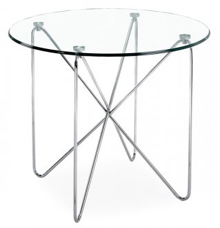 Contemporary Artistic Dining Table with Solid Steel Tube Base