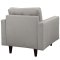 Empress Sofa in Light Gray Fabric by Modway w/Options