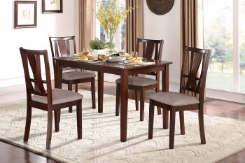 Rushville 5272 Dining Set 5Pc in Cherry by Homelegance [HEDS-5272 Rushville]