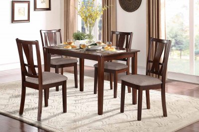 Rushville 5272 Dining Set 5Pc in Cherry by Homelegance
