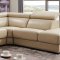 760 Sectional Sofa in Beige Leather by ESF w/Power Recliner