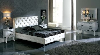 Nelly White Tufted Leather Headboard Modern Bedroom [EFBS-Nelly White]
