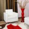 White Full Leather Button Tufted Sofa, Loveseat & Chair Set
