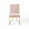 Privy Dining Chair Set of 2 in Pink Velvet by Modway