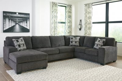 Ballinasloe Sectional Sofa 80703 in Smoke Fabric by Ashley