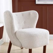 Zusud Accent Chair AC00228 in White Teddy Sherpa by Acme
