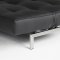 Splitback Sofa Bed in Black w/Steel Legs by Innovation