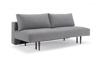 Frode Sofa Bed in Twist Granite Fabric w/Wood Legs by Innovation