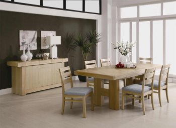 Natural Light Ash Finish Modern Dining Room Set w/Options [CRDS-102471-Dabny]