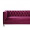 Heibero Sofa LV01400 in Burgundy Velvet by Acme w/Options