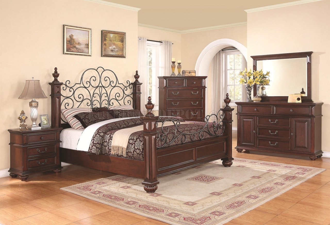 203171 Kessner Bedroom by Coaster in Rich Cherry w/Options - Click Image to Close