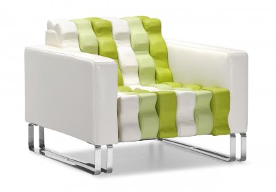 Multi Color Leatherette Contemporary Lounger Armchair