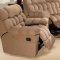 Mocha Microfiber Modern Reclining Living Room Sofa w/Options