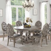 Northville Dining Table 66915 in Antique Silver by Acme
