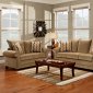 Light Brown Fabric Classic Sofa & Loveseat Set w/Options