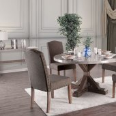 Bridgend 5Pc Dining Room Set CM3429RT in Natural & Genuine Marbl