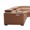 Picasso Power Motion Sectional Sofa in Caramel Leather by J&M