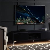 Raceloma TV Stand 91994 in Black by Acme w/LED
