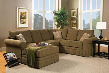 Contemporary Sectional Sofa and Ottoman Set in Chenille Fabric [CRSS-501001-Westwood]