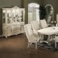 Genuine Marble Top Ivory White Classic 7Pc Dining Set w/Options