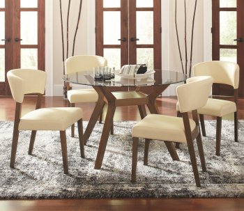 Paxton Dining Set 5Pc 122180 in Nutmeg by Coaster [CRDS-122180 Paxton]