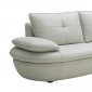 Light Grey Full Leather Modern Stylish Sectional Sofa