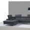 A973 Sofa Sectional in Slate Grey Premium Leather by J&M