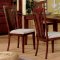 Distressed Walnut Finish Dining Furniture With Carved Accents