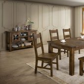 Kristen 5Pc Dining Room Set CM3060T in Rustic Oak w/Options