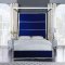 LCL-B07 Upholstered Bed in Blue Velvet