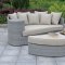 Calio Outdoor Patio Sofa & Ottoman Set CM-OS1844GY in Gray