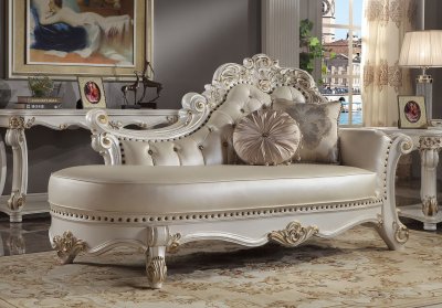 Vendome Chaise BD01523 in Champagne PU by Acme