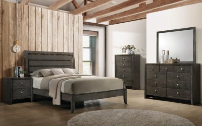 Serenity 5PC Bedroom Set 215841 in Mod Grey by Coaster w/Options