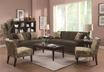 Finley 503581 Sofa in Chocolate Fabric by Coaster w/Options [CRS-503581 Finley]