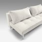 White or Black Full Leatherette Modern Convertible Sofa Bed