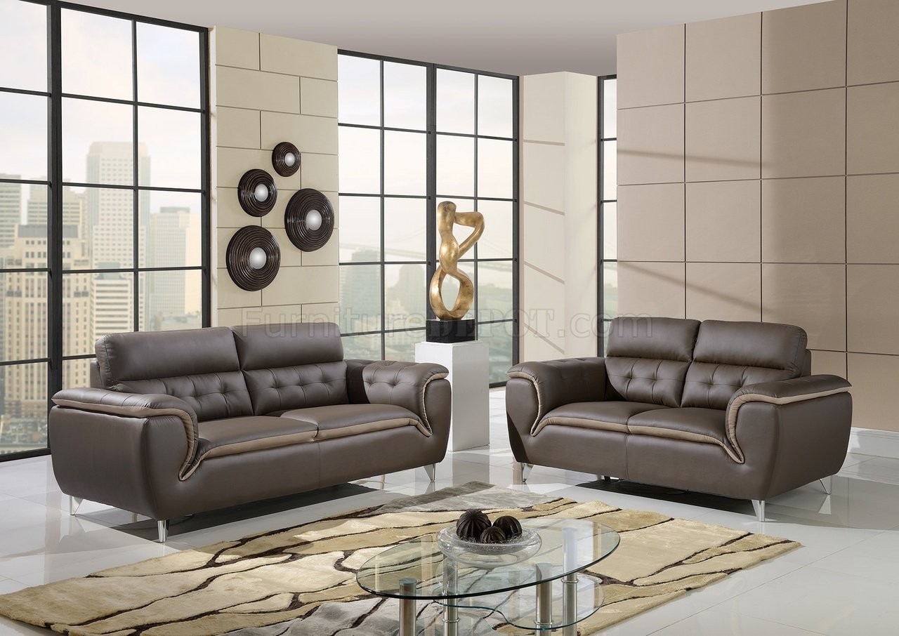 U7390 Sofa 3Pc Set in Bonded Leather by Global