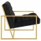 Bequest Accent Chair in Black Velvet by Modway