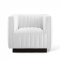 Conjure Accent Chair in White Velvet by Modway