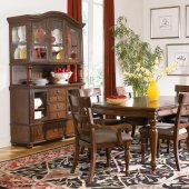 Rich Brown Cherry Finish Traditional 8PC Dining Room Set