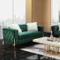 Emerald Sofa in Green Fabric w/Options
