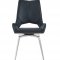 D4878DC Swivel Dining Chair Set of 4 in Black PU by Global