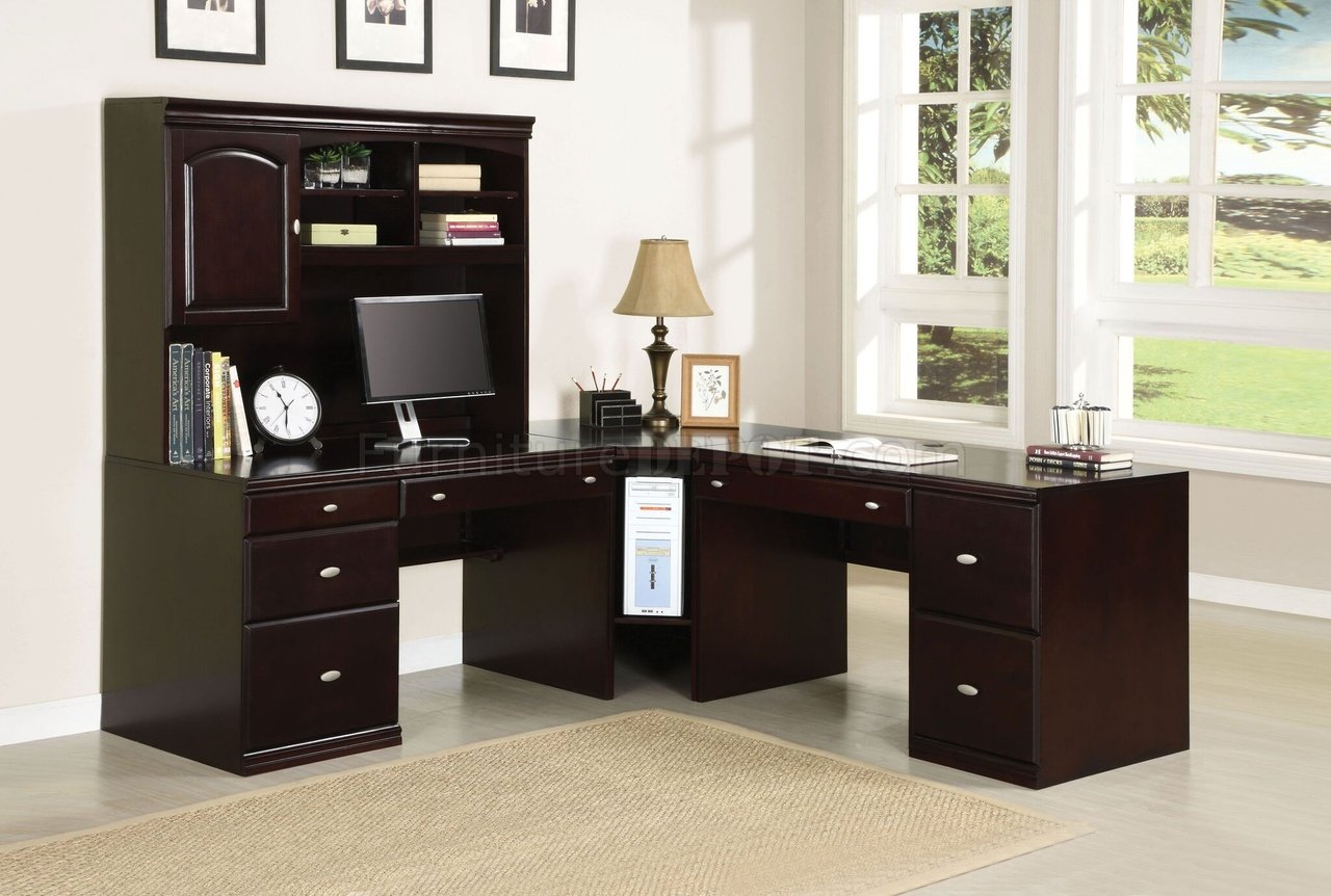 Espresso Finish Cape Modern Desk W Options By Acme