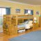 Solid Pine Contemporary Kids Stairway Bunk Bed