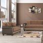 Proline Brown Sofa Bed in Fabric by Casamode w/Options