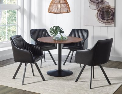 Clora 5Pc Dinette Set 110280 in Walnut by Coaster w/Options