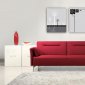 Davenport Sofa Bed in Red Fabric by VIG