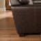 Brown Tufted Top Grain Italian Leather Modern Sectional Sofa