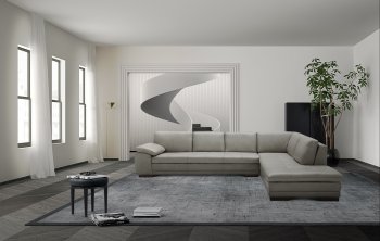 625 Sectional Sofa in Grey Italian Leather by J&M [JMSS-625 Grey]