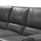 2934 Power Reclining Sofa in Dark Gray Leather by ESF w/Options