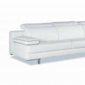 9097 Sectional Sofa in White Italian Full Leather by J&M